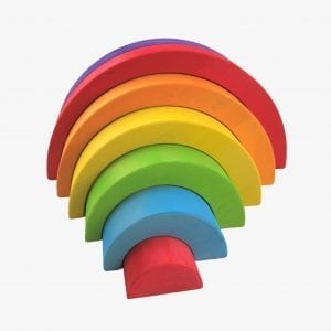 Bajo wooden rainbow toy