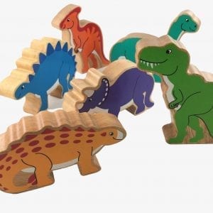 Lanka Kade Wooden Dinosaur Bag of 6