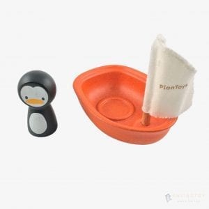 plan toys sailing boat - penguin