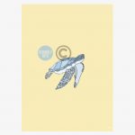 Scribbly Bits Yellow Background A5 – Turtle Drawing